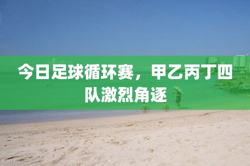 今日足球循环赛，甲乙丙丁四队激烈角逐