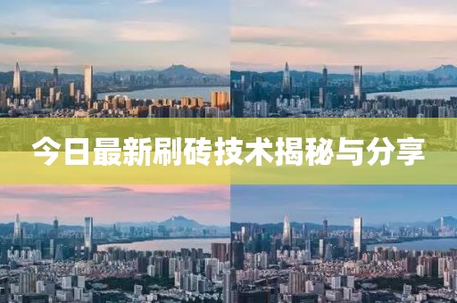 今日最新刷砖技术揭秘与分享