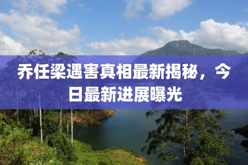 乔任梁遇害真相最新揭秘，今日最新进展曝光