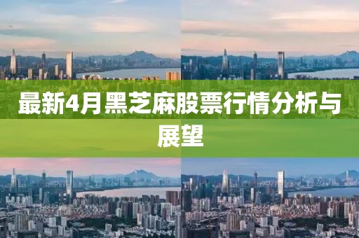 最新4月黑芝麻股票行情分析与展望