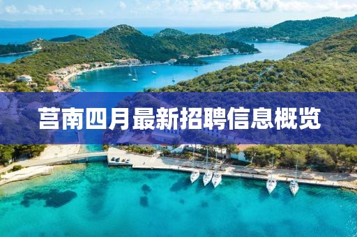 莒南四月最新招聘信息概览
