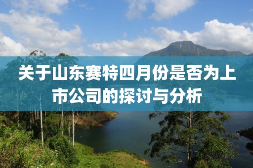 关于山东赛特四月份是否为上市公司的探讨与分析