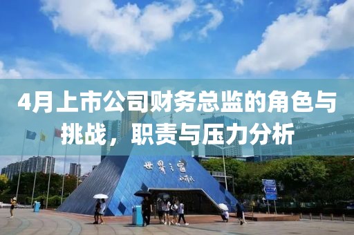 4月上市公司财务总监的角色与挑战，职责与压力分析