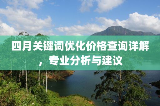 四月关键词优化价格查询详解，专业分析与建议