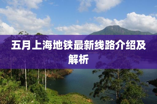 五月上海地铁最新线路介绍及解析