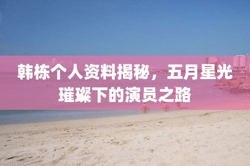 韩栋个人资料揭秘，五月星光璀璨下的演员之路
