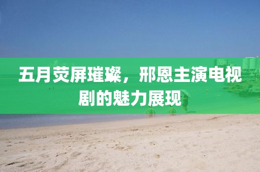 五月荧屏璀璨，邢恩主演电视剧的魅力展现