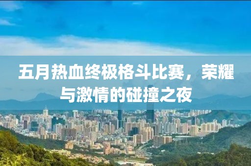 五月热血终极格斗比赛，荣耀与激情的碰撞之夜