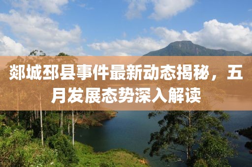 郯城邳县事件最新动态揭秘，五月发展态势深入解读