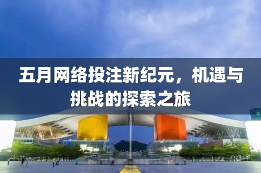 五月网络投注新纪元，机遇与挑战的探索之旅
