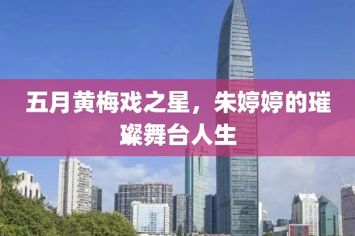 五月黄梅戏之星，朱婷婷的璀璨舞台人生