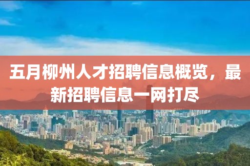 五月柳州人才招聘信息概览，最新招聘信息一网打尽