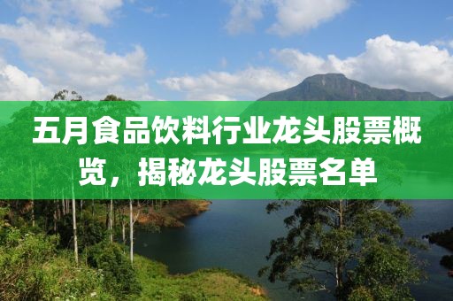 五月食品饮料行业龙头股票概览，揭秘龙头股票名单