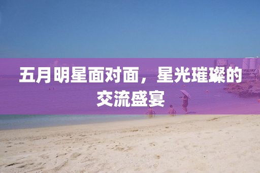 五月明星面对面，星光璀璨的交流盛宴
