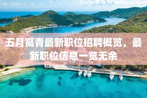 五月高青最新职位招聘概览，最新职位信息一览无余