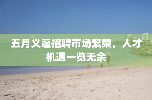 五月义蓬招聘市场繁荣，人才机遇一览无余