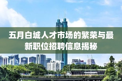 五月白城人才市场的繁荣与最新职位招聘信息揭秘