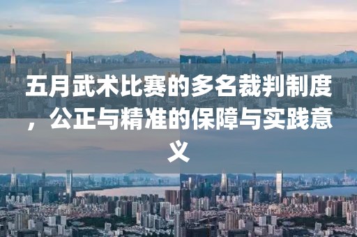 五月武术比赛的多名裁判制度，公正与精准的保障与实践意义