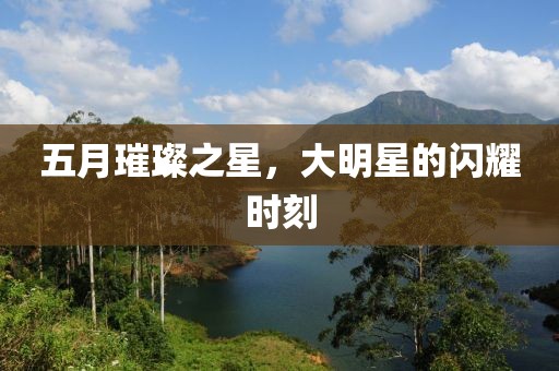 五月璀璨之星，大明星的闪耀时刻