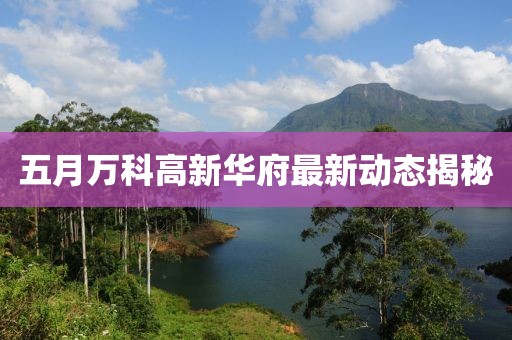 五月万科高新华府最新动态揭秘