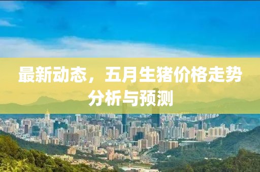 最新动态，五月生猪价格走势分析与预测