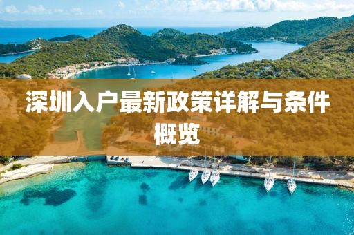 深圳入户最新政策详解与条件概览