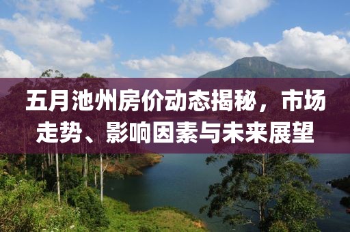 五月池州房价动态揭秘，市场走势、影响因素与未来展望