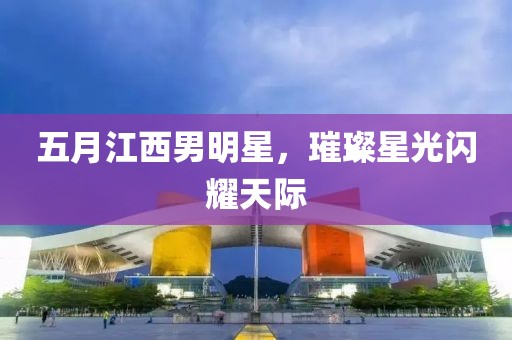 五月江西男明星，璀璨星光闪耀天际