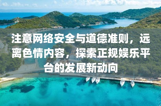 注意网络安全与道德准则，远离色情内容，探索正规娱乐平台的发展新动向