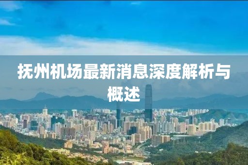 抚州机场最新消息深度解析与概述