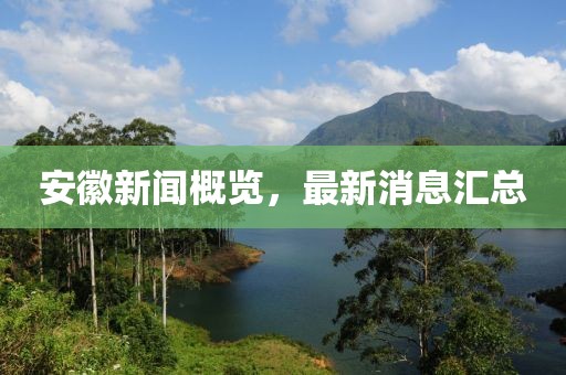 安徽新闻概览，最新消息汇总