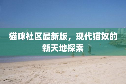 猫咪社区最新版，现代猫奴的新天地探索