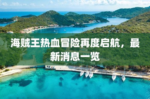 海贼王热血冒险再度启航，最新消息一览
