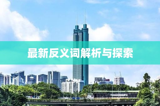 最新反义词解析与探索